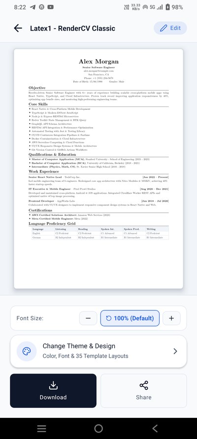 Export Options